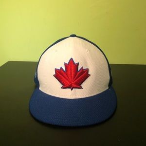 ⚾️ TORONTO BLUE JAYS NEW ERA MAPLE LEAF BLUE & WHITE 59FIFTY BASEBALL HAT ⚾️